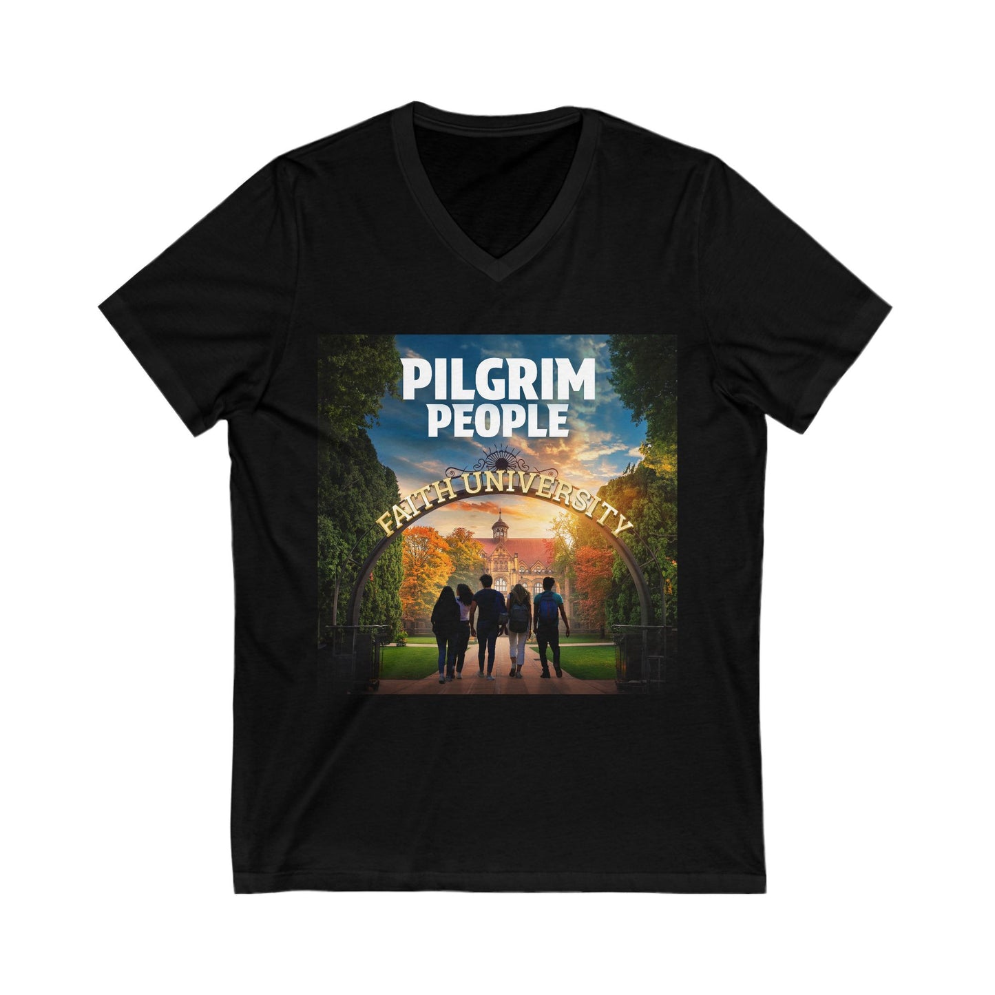 Pilgrim People - Unisex Jersey Short Sleeve V- Neck