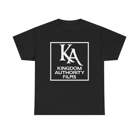 Unisex Heavy Cotton Tee with Kingdom Authority Films Logo - Perfect for Movie Lovers, Casual Wear, Gift for Film Enthusiasts